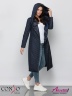 Женственное пальто CONSO SL 190107 night – темно-синий приталенного силуэта длиной миди. Купите недорого в официальном интернет-магазине Alisetta.ru. Фото 6