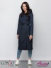 Женственное пальто CONSO SL 190107 night – темно-синий приталенного силуэта длиной миди. Купите недорого в официальном интернет-магазине Alisetta.ru. Фото 2