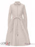 Эффектное женское пальто CONSO SS170103 - light beige​ - светло-бежевый​ длины миди для прохладной погоды. Модель силуэта «New look», с длинными рукавами и отложным воротником. Фото 4