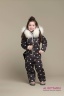 Элегантное и одновременно милое детское пальто PRINCESS NAUMI PN17 254 02 KOKO BLACK - черно-белый подарит много тепла вашему малышу. Фото 1