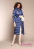 Пальто пуховое Miss NAUMI 18 W 108 00 31 Denim – Синий​, приталенного силуэта. Горизонтальная стежка, рукав втачной классический.