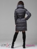 Стильное пальто Conso WL 180506 - charcoal – антрацит​ прямого силуэта длиной выше колена. Фото 4