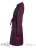 Стильное женское пальто CONSO SS170130 - marsala - марсала​ длиной выше колен для прохладной погоды. Модель прилегающего кроя, с отрезной линией талии, подчеркнутой поясом, и закругленным воротником-стойкой. Фото 6