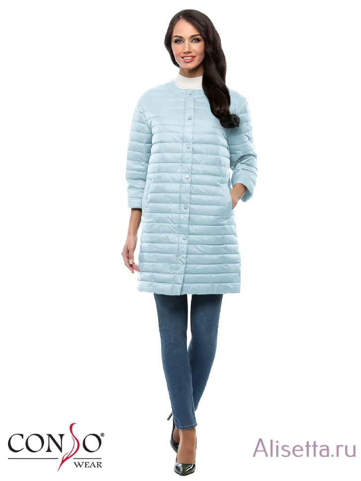 Пальто женское CONSO SS170131 - light blue - светло-синий