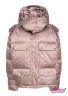 Куртка-пуховик с карманами, воротником-стойка и теплым капюшоном NAUMI 1796 Taupe - Бежевый