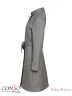 Стильное женское пальто CONSO SS170130 - metal grey - серый​ длиной выше колен для прохладной погоды. Модель прилегающего кроя, с отрезной линией талии, подчеркнутой поясом, и закругленным воротником-стойкой. Фото 6