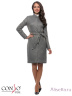 Стильное женское пальто CONSO SS170130 - metal grey - серый​ длиной выше колен для прохладной погоды. Модель прилегающего кроя, с отрезной линией талии, подчеркнутой поясом, и закругленным воротником-стойкой. Фото 1