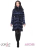Классическое пуховое пальто Conso WMF170513 - navy – темно-синий​ прямого силуэта с ассиметричным подолом длиной до колен. Модель застегивается на металлическую молнию. Фото 2