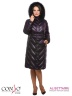 Элегантное женское пальто Conso WLF170544 - marsala – темно-винный​ в стиле oversize. Модель прямого силуэта длиной миди застегивается на металлическую молнию. Фото 2