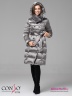 Приталенное пальто Conso WLF 180507 - metal grey – мокрый асфальт​ с юбкой силуэта «трапеция» длиной ниже колена. Фото 1