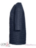 Пальто CONSO SS170131 - navy - тёмно-синий​ прямого кроя свободного силуэта - для прохладной погоды. Изделие длиной выше колена с рукавами три четверти и аккуратным круглым вырезом по горловине. Фото 5