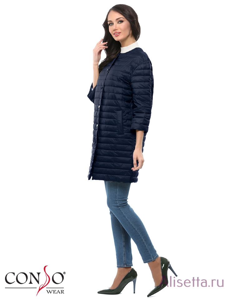 Пальто женское CONSO SS170131 - navy - тёмно-синий