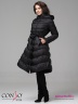 Приталенное пальто Conso WL 180508 - nero – черный с юбкой A-силуэта длиной ниже колен. Фото 2