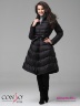 Приталенное пальто Conso WL 180508 - nero – черный с юбкой A-силуэта длиной ниже колен. Фото 1