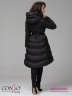 Приталенное пальто Conso WL 180508 - nero – черный с юбкой A-силуэта длиной ниже колен. Фото 4