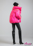 Пуховая куртка-оверсайз - с шикарным объемным силуэтом по спинке спущенным плечом и широкими рукавами NAUMI 1160 Neon-pink - ярко-розовый