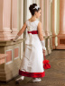 Элегантное платье в стиле Ампир PSA091205 бело-красное