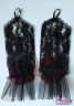Перчатки-митенки из черного гипюра  PACG011407
