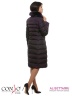 Элегантное пальто Conso WLF170514 - marsala – темно-винный​ слегка приталенного силуэта длиной чуть ниже колена. Изделие с отложным воротником. Фото 3