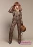Комбинезон женский NAUMI 18 W 854 02 22 Military bronze – Хаки золотой ​зимний с капюшоном. Приталенного силуэта, с отрезной линией талии. Рукав втачной двухшовный.