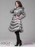 Приталенное пальто Conso WL 180508 - metal grey – мокрый асфальт с юбкой A-силуэта длиной ниже колен. Фото 2