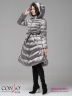 Приталенное пальто Conso WL 180508 - metal grey – мокрый асфальт с юбкой A-силуэта длиной ниже колен. Фото 3