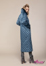  Пальто прямого силуэта длиной макси, воротник и манжеты выполнены из меха рекса NAUMI 724 Petrol - Синий