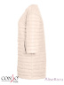 Пальто CONSO SS170131 - ice cream - кремовый​ прямого кроя свободного силуэта - для прохладной погоды. Изделие длиной выше колена с рукавами три четверти и аккуратным круглым вырезом по горловине. Фото 5