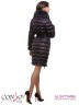 Элегантное женское пальто Conso WLF170536 - marsala – темно-винный​ прямого силуэта классической длины. Модель с воротником-трансформером. Фото 3