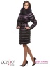 Элегантное женское пальто Conso WLF170536 - marsala – темно-винный​ прямого силуэта классической длины. Модель с воротником-трансформером. Фото 2