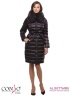 Элегантное женское пальто Conso WLF170536 - marsala – темно-винный​ прямого силуэта классической длины. Модель с воротником-трансформером. Фото 1