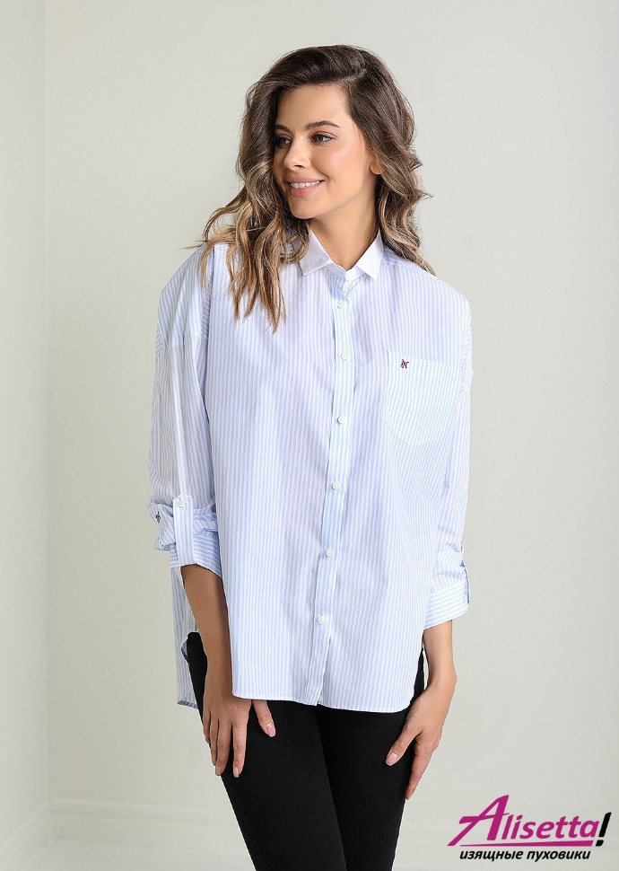 Рубашка NAUMI 7704 - White-blue
