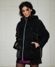 Стильная зимняя куртка с капюшоном ALBANA 102 BLACK - Черный