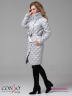 Стильное пуховое пальто Conso WMF 180509 - light silver – серебристый длиной до колена, слегка зауженного силуэта, c закругленным подолом. Фото 4