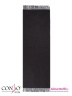 Уютный меланжевый палантин Conso KS180304 - dark grey – темно-серый на основе шерсти и акрила прекрасно удерживает тепло и не раздражает кожу. Фото 4