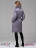 Стильное пуховое пальто Conso WMF 180509 - amethyst – сиреневый длиной до колена, слегка зауженного силуэта, c закругленным подолом. Фото 5