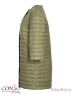 Пальто CONSO SS170131 - khaki - хаки​ прямого кроя свободного силуэта - для прохладной погоды. Изделие длиной выше колена с рукавами три четверти и аккуратным круглым вырезом по горловине. Фото 6