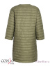 Пальто CONSO SS170131 - khaki - хаки​ прямого кроя свободного силуэта - для прохладной погоды. Изделие длиной выше колена с рукавами три четверти и аккуратным круглым вырезом по горловине. Фото 7