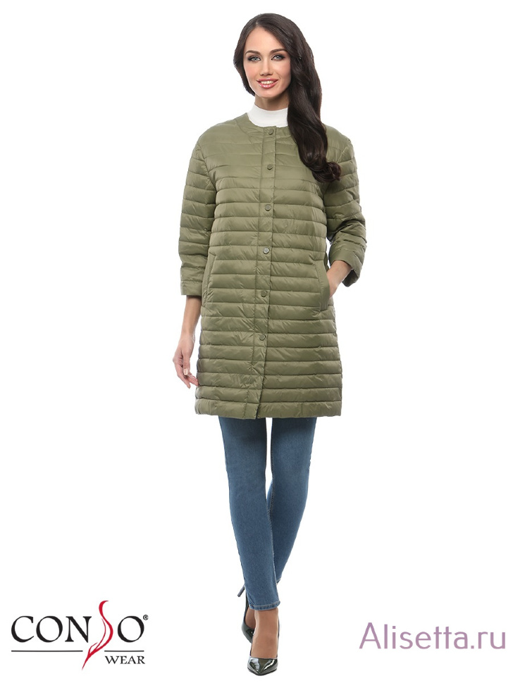 Пальто женское CONSO SS170131 - khaki - хаки