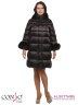 Элегантное женское пальто Conso WLF170515 - brown – шоколадный​ А-силуэта с рукавами длиной 7/8 и воротником-стойкой. Модель застегивается на металлическую молнию. Фото 1