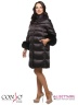 Элегантное женское пальто Conso WLF170515 - brown – шоколадный​ А-силуэта с рукавами длиной 7/8 и воротником-стойкой. Модель застегивается на металлическую молнию. Фото 2