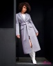 Женское прямое пальто марки Джейн Сарта модель 093 серый