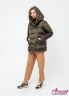 Женская теплая куртка ALBANA 105 KHAKI - Хаки фирменный дутик 