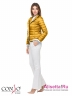 Короткая демисезонная куртка-жакет Conso SS180118 - dijon – горчичный​ в стиле casual. Модель приталенного силуэта фиксируется на металлические кнопки. Фото 2