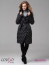 Стильное пуховое пальто Conso WMF 180509 - nero – черный​ длиной до колена, слегка зауженного силуэта, c закругленным подолом. Фото 2