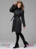 Стильное пуховое пальто Conso WMF 180509 - nero – черный​ длиной до колена, слегка зауженного силуэта, c закругленным подолом. Фото 3