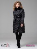 Стильное пуховое пальто Conso WMF 180509 - nero – черный​ длиной до колена, слегка зауженного силуэта, c закругленным подолом. Фото 1