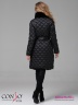 Стильное пуховое пальто Conso WMF 180509 - nero – черный​ длиной до колена, слегка зауженного силуэта, c закругленным подолом. Фото 5