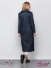Модное женское пальто на весну и лето CONSO SL 190112 night – темно-синий прямого силуэта длины миди. Купите недорого в официальном интернет-магазине Alisetta.ru. Фото 4
