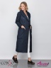 Модное женское пальто на весну и лето CONSO SL 190112 night – темно-синий прямого силуэта длины миди. Купите недорого в официальном интернет-магазине Alisetta.ru. Фото 3